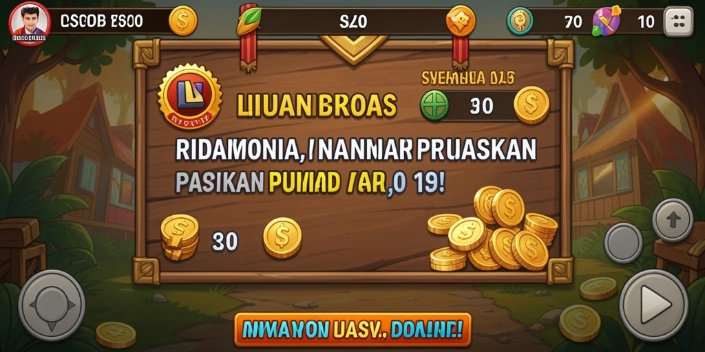 Tampilan layar utama dengan berbagai pilihan slot.